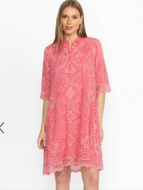 $480 NWT Johnny Was Petite Malfi Dress  Yalladira Guava PXXL
